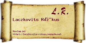 Laczkovits Rókus névjegykártya